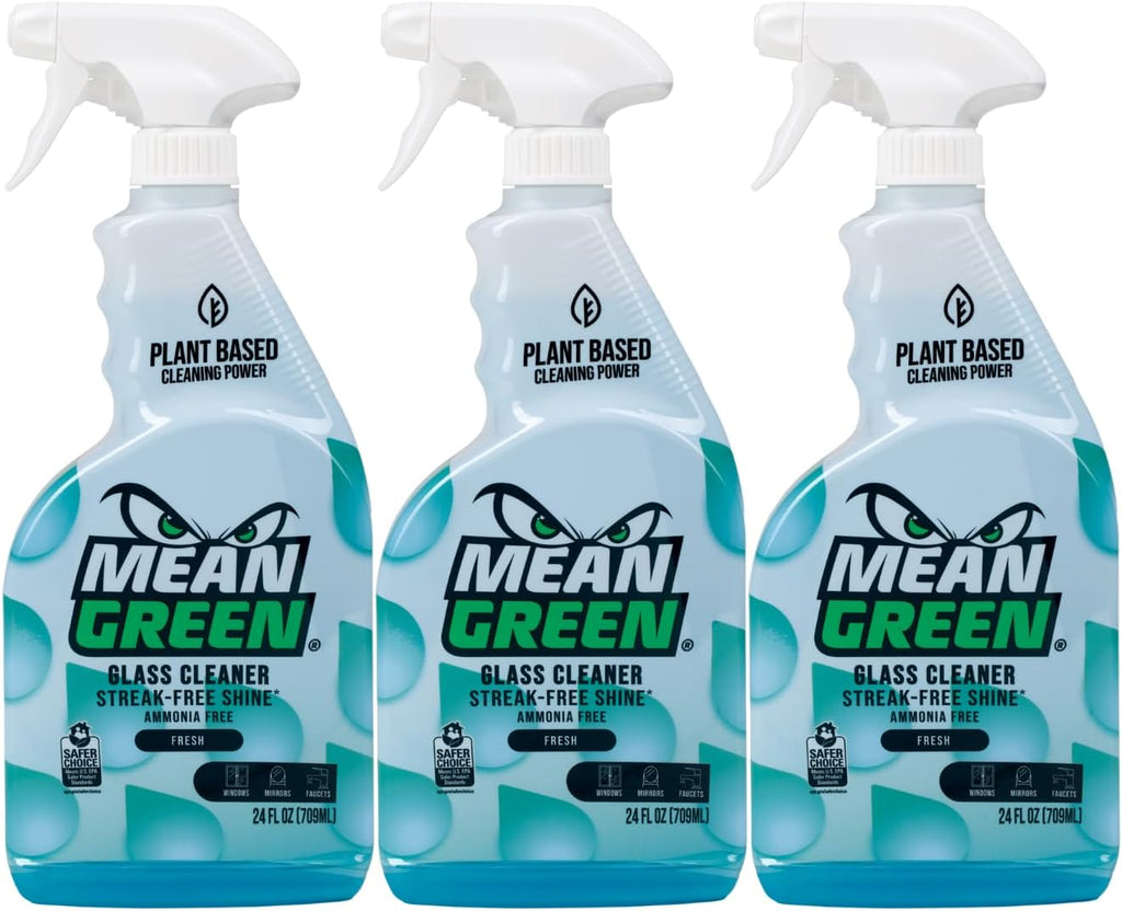 Mean Green Non-Contentrate Ready-to-use - Glass Cleaner - Streak Free Shine - Ammonia Free 3ct