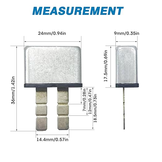GLOSO E311 UCB Automotive Circuit Breaker, Type 1, Snap Off 3 Sections ATC Balde Terminal（5A,1 Pack）