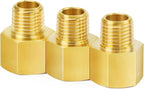 ChillWaves Brass Pipe Fitting Extension Adapter 3/4" NPT Female x 3/4" NPT Male Thread Adapter(3-PACK)