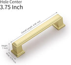 10 Pack 3.75 Inch(96mm) Hole Center Brushed Gold Modern Cabinet Pulls Kitchen Cabinet Handles Kitchen Cabinet Hardware Timeless Drawer Pulls for Dresser Cupboard Wardrobe, B-Gold(3.75x10)