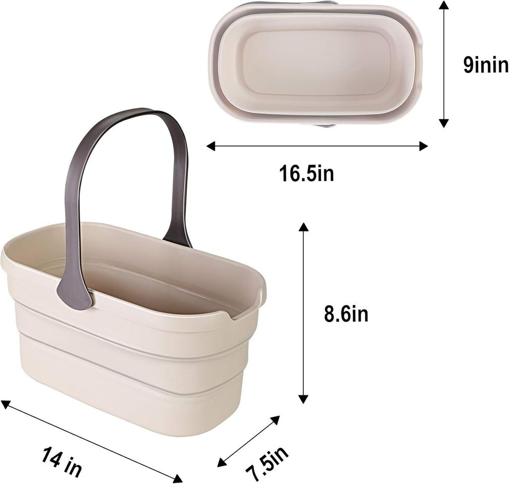 Eyliden Collapsible Bucket, Bucket for Cleaning Mop, 10L(2.6Gallon) Multiuse Foldable Water Pail, Portable Handy Basket for Cleaning Mop, Camping, Tailgating and More