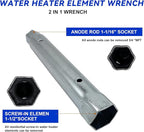 LONG TERM EWH-05 Electric Water Heater Tune-Up Kit, Includes 4500W 240V Water Heater Elements, Upper Thermostat, Lower Thermostat, Protective Covers, Elements Gaskets, Quick Change Tool, Two Wrench