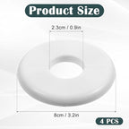 4Pcs Round Wall Plumbing Cover Plates, 29mm Buckle Design Split Flange Escutcheon Plate, Self-Adhesive Round Escutcheon Plumbing Cover Plates for Faucet Bathroom Kitchen Toilet