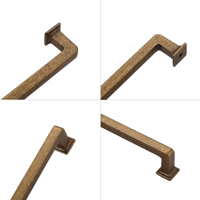 FILTA Cabinet Handles 5 Inch 10 Pack Antique Brass Cabinet Pulls for Kitchen Metal Drawer Pulls Modern Cabient Hardware Cupboard Handles