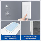 ELEGRP Dimmer Switch, Digital Dimmer Light Switch for LED Lights 150W, INC/HAL 450W, Single Pole LED Dimmer Switch, Needs Neutral Wire, Wall Plate Included, UL Listed, 10 Pack, Matte White