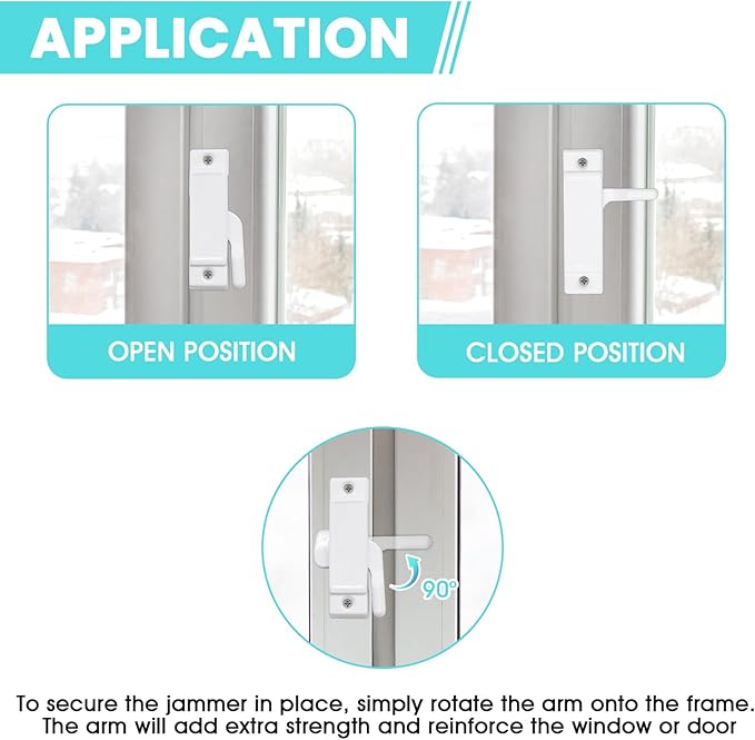 5Pcs F2590 Sash Lock - Replace Broken Window Locks, 2-1/4” Mounting Hole Centers, White Window Latch Replacement Parts for Vertical and Horizontal Sliding Windows