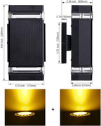 Modern LED Outdoor Wall Lights, Dusk to Dawn Outdoor Lighting Fixtures Wall Mount - ETL Listed,Aluminum Waterproof Front Door Lights 5000k - Up Down Light Fixture for Porch, Patio