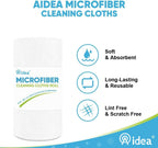 AIDEA Microfiber Cleaning Cloth Roll, Shop Towels 165 Sheets(3 Roll), Tear Away Reusable Paper Towels, White Rags for Bars, Cleaning Rags for Automotive, Mechanic, Workshops, House, 11×9"