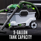 EGO Power+ Shop Vacuum Wet Dry, Car Vac, Portable Cordless Cleaner, 9 Gallon 110 CFM, Battery and Charger Not Included - WDV0900