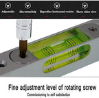 High precision aluminum alloy metal adjustable level bubble small square bar luminous magnetic length 120 hole pitch 100MM