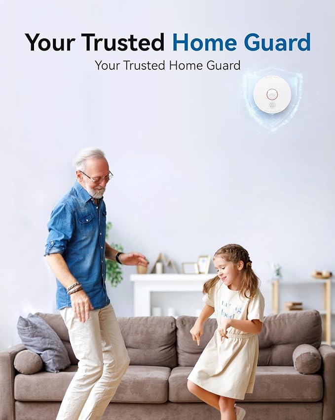 SITERWELL Smoke Detector, 10 Year Product Life Fire Alarm with Magnetic Fastening Kit, Smoke Alarm with Photoelectric Sensor and Low Battery Warning Function for House,UL217-10th Listed,GS509A,4 Packs