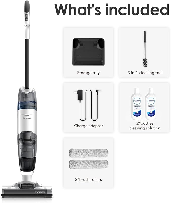 Tineco iFLOOR 2 Complete Cordless Wet Dry Vacuum Floor Cleaner and Mop, One-Step Cleaning for Hard Floors, Great for Sticky Messes and Pet Hair