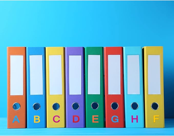 Outus 8 Sheets Vinyl Letter Stickers Self Adhesive Mailbox Numbers Alphabet Stickers Stick on Letters for Christmas Stockings Scrapbook Bulletin Board School Business(1 Inch,Rainbow)