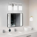 3-Light Bathroom Light Fixtures, Nickel Vanity Light, Modern Bathroom Wall Lights Over Mirror, Farmhouse Wall Sconces Lighting for Bedroom Living Room