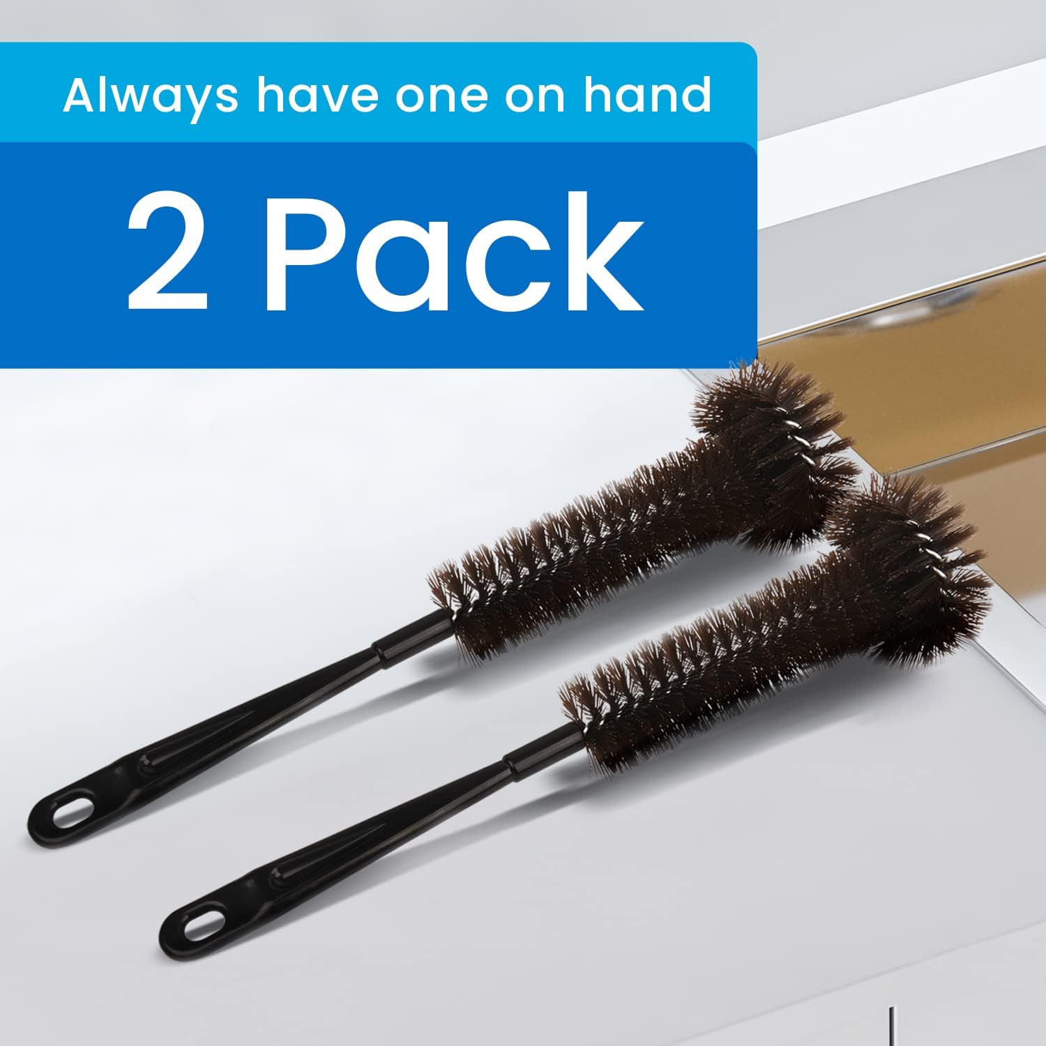 Impresa [2 Pack] Garbage Disposal Cleaner Brush with Extra Long Handle to Keep Your Drain Spotless - Disposal Cleaner and Deodorizer - Disposer Cleaner Drain Brush - Garbage Disposal Brush