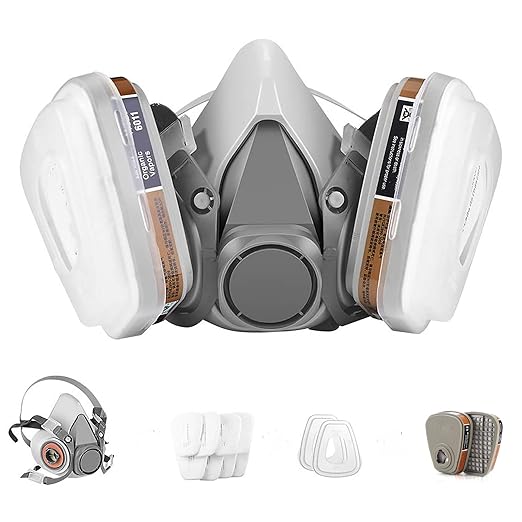Active Carbon Gases Chemicals Respirator - for Vapors, Paint, Dust,Formaldehyde, Sanding, Polishing, Spraying,Machine Polishing and other Work