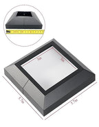 4PCS 3"x 3" Split Deck Post Base Cover, Aluminum Split Type Post Skirt Guardrail Bottom Cover for Railings, Stairs, Patios, Porches, Split Deck Base Bracket Covers(Black)