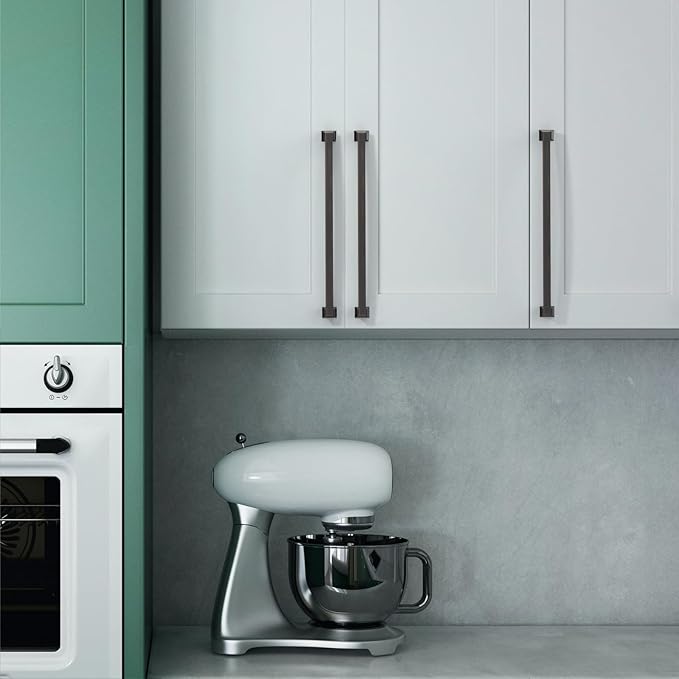 Asidrama 10 Pack 10 Inch(254mm) Oil Rubbed Bronze Kitchen Cabinet Handles, Cabinet Pulls Kitchen Cabinet Hardware for Cupboard Drawer Pulls