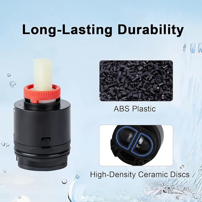 Shower Cartridge Replacement for Tub/Shower Faucet Mixer Valve and Ceramic Single Lever Valve Compatible with SRSUNRISE 3.07" H X 1.57" W Replace#: N40HKC