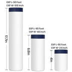 ADHES Painters Plastic with Tape, Painters Tape with Plastic Attached, Pre Taped Masking Film Tape and Drape for Automotive Painting Covering, 90 feet, 3 Sizes