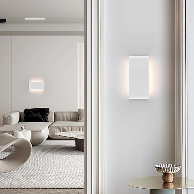 11"Modern LED vanity light,15W Dimmable 5 CCT (3000K-6500K) Adjustable Wall Lamp,Up and Down Wall Lighting,Indoor Wall Sconce for Bedroom,Staircase,Hallway,Dressing Table,4 Pack（White）