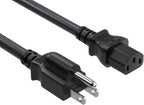 CableLeader 8ft 18 AWG Universal Power Cord IEC320 C13 to NEMA 5-15P, Extension Power Cord, Compatible with Computers, Monitors, Printers & TVs, Black