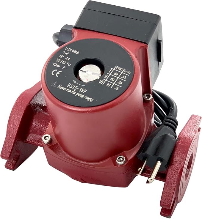 UPS15-58FC 59896341 Three-Speed Circulator Pump 115V 17GPM Compatible with Grund-fos (UPS 15-58 FC) 1/25HP Nonsubmersible Circulation Pump