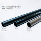 Meranti Aluminum Handrail for Indoor or Outdoor Steps and Stairs – Hand Rails for Elderly – DIY Complete Stair Railing Kit (AHR, Bronze Textured, 6' Length)