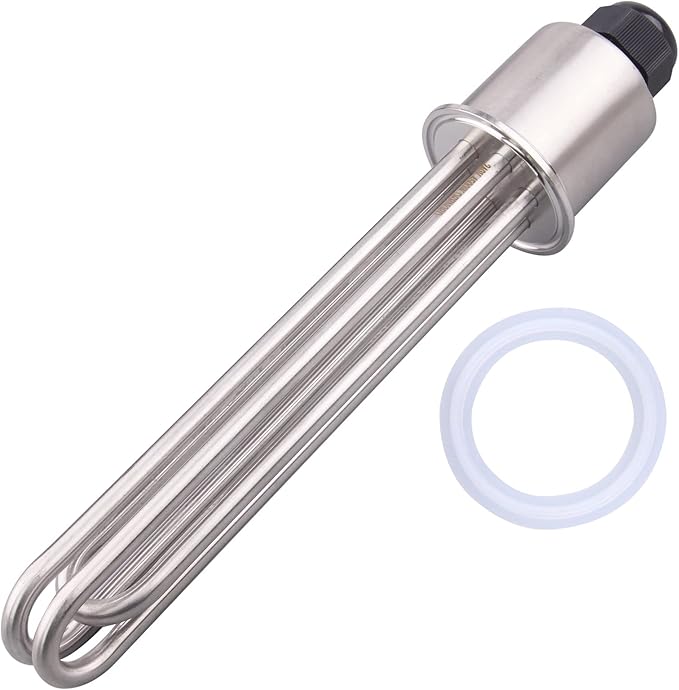 DERNORD 2 Inch Tri-Clamp 240V Water Heating Element Immersion U Type Electrical Brewing Boiler Heater (240V 4500W)