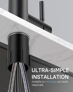 WEWE Kitchen Faucets with Pull Down Sprayer, Stainless Steel Single Handle 1 Hole for Family Kitchen Commercial Camper Laundry Rv Bar, Oil Rubbed Bronze