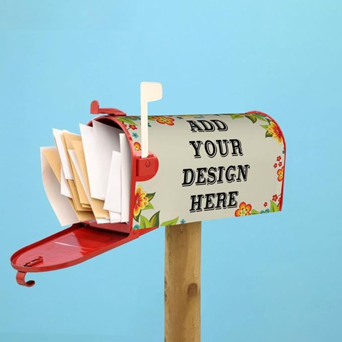 Personalized Mailbox Covers Custom Picture/Photo/Text Magnetic Standard Size Mailbox Wraps Post Letter Box Cover for Garden Yard Outdoor Decorations-15