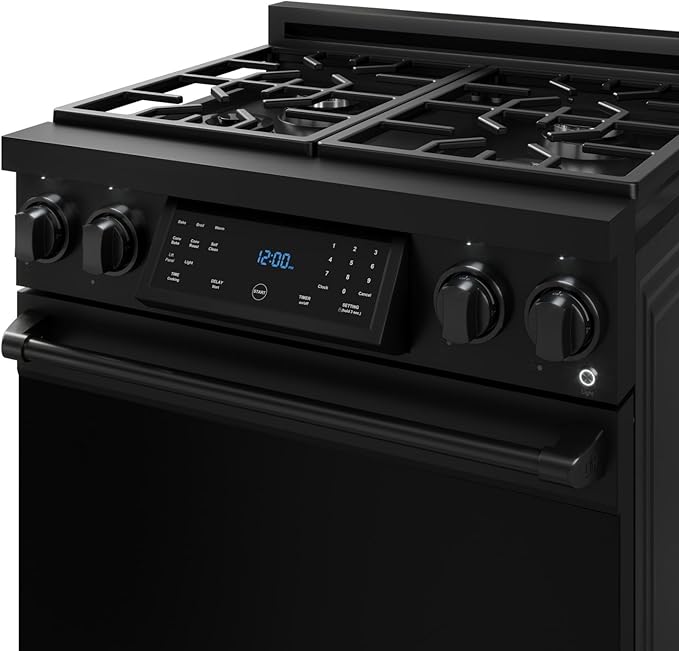 Gordon Ramsay by THOR Kitchen 30 Inch Professional Liquid Propane Range with Tilt Panel Touch Control in Black