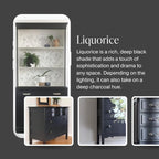 Country Chic All-in-One Chalk Paint for Furniture, Cabinets, Home Decor, Eco-Friendly, Matte Finish, Built-In Primer & Top Coat for Wood, Metal - Liquorice (Black) - Quart 32 oz (950 ml)