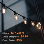 TJOY 36 Pack Vintage 8W ST58 LED Edison Light Bulbs, Dimmable, 60W Equivalent, 800Lumens, 2700K Warm White, E26 Base LED Filament Bulb, CRI80+, Antique Glass Style for Home, Bedroom, Office, Farmhouse