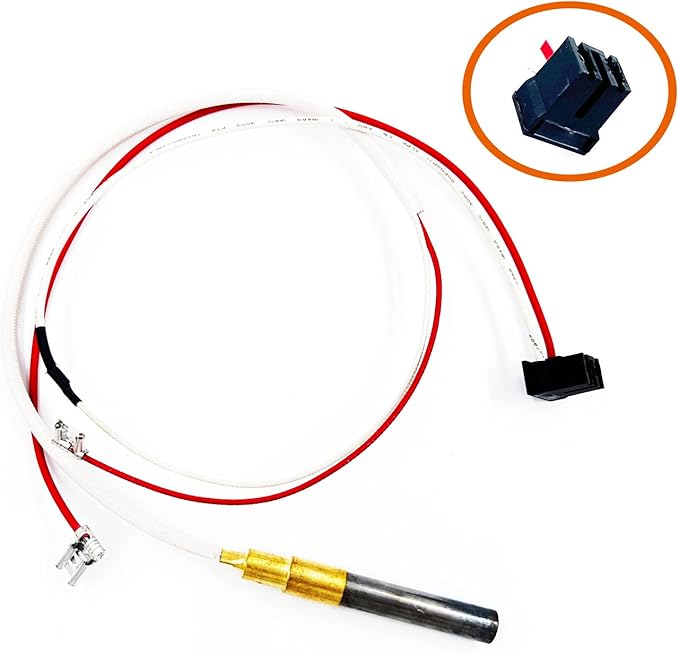 MENSI Minivolt Thermopile Replacement Parts for Reliance Whirlpool,A.O.Smith, Kenmore Gas Water Heater Boilers Replace Model 100112330 9007876 9007877, Repalce 300 301 Series (2 Packs)