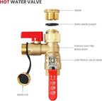 GASLAND 3/4 Inch Tankless Water Heater Service Valve Kit, with Pressure Relief Valve, Hot Cold Water Supply Isolator Valves in Clean Brass Construction