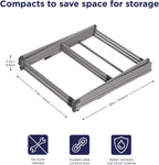BLACK+DECKER Laundry Organization Expandable/Collapsible Clothes Drying Rack. Essential for Camping/Trailers or Anywhere You Air Dry Laundry. Oversized for Multiple Garments, (Grey)