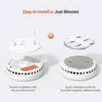 Jemay Smoke Detector, 10 Year Life Fire Alarms Smoke Detectors with Advanced Photoelectric Technology, Battery Operated Smoke Fire Alarm with LED Indicator & Silence Button, 2 Packs