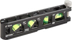 BETHEL 6 Inch Magnetic Torpedo Level with 4 Bubble Vials, V-Groove & Magnetic Rails, Black Aluminum Alloy Construction