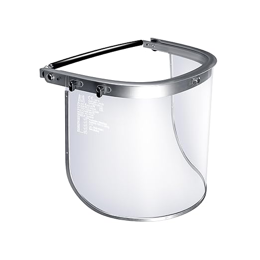 Blue Eagle Aluminum Face Shield Adapter for Cap-style Hard Hat | Visor Bracket | Silver Color | with 1 Free High Impact Replacement Visor