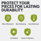 Acrylic Sealer for Concrete & Cement Crafts – Low Gloss, Non-Toxic, Water Resistant, Food Safe – Compatible with Jesmonite – (32oz)