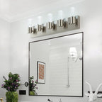 5-Light Bathroom Light Fixtures, Modern Led Vanity Lights 40W 6000K (Non-dimmable) Brushed Nickel Vanity Lights Bathroom Fixture. for Bathroom, Bedroom, Living Room…