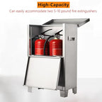 Stainless Steel Fire Extinguisher Cabinet for 5-10 pounds Extinguisher 20'' x 12.7'' x 6.9'' Accommodate Two Extinguisher Indoor/Outdoor Ground Fire Extinguisher Box Waterproof Dustproof