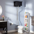 Laundry Room Organizer, Mobile Shelving Unit Organizer with 5 Large Storage Baskets, Gap Storage Slim Slide Out Pantry Storage Rack for Narrow Spaces