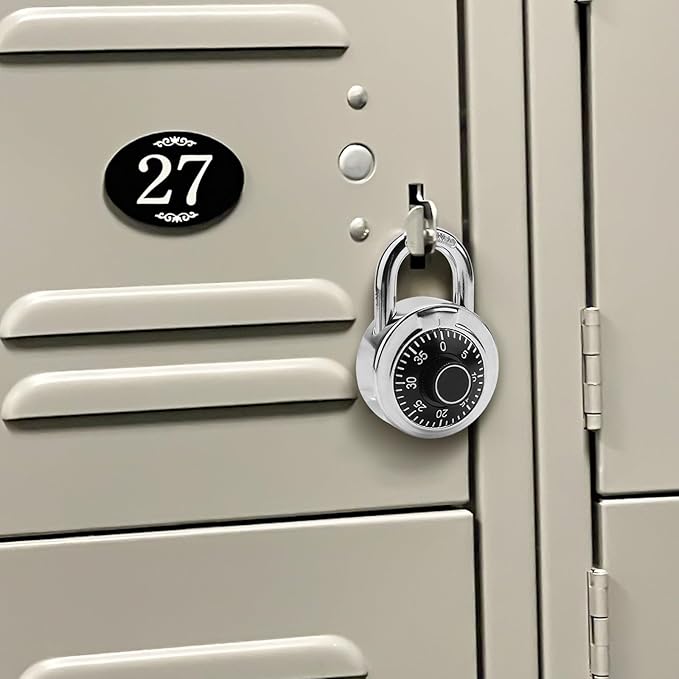 Combination Padlock,Lock for Gym and School Lockers Safe,Black Turntable,Mini Combination Lock(Pack of 1)