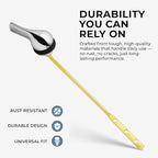 Qualihome Toilet Handle Lever Flush Replacement, Front Mount, Chrome, Universal Fitting