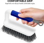 SetSail Scrub Brush, Small Cleaning Brushes with Handle, Comfort Grip Shower Scrubber for Cleaning Bathroom, Tub, Kitchen, Sink, Floor, Carpet, 2 Pack (Blue)
