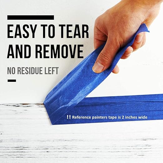 Lichamp 10-Piece Blue Painters Tape 1 inch, Blue Masking Tape Bulk Multi Pack, 1 inch x 55 Yards x 10 Rolls (550 Total Yards)