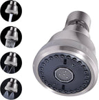 4 Spray Modes Faucet Aerator,360 Degree Faucet Sprayer Attachment,Big Angle Kitchen Faucet Aerator,Swivel Faucet Extender,Sink Sprayer Attachment for faucet,55/64 inch Female Thread (Brushed Nickel)