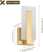 Joosenhouse Modern LED Wall Sconce Set of 2, Brass Warm White Light Wall Sconce 3000K, Hardwired Up and Down Wall Mount Light for Hallway, Bedroom, Study, Living Room Indoor Wall Light